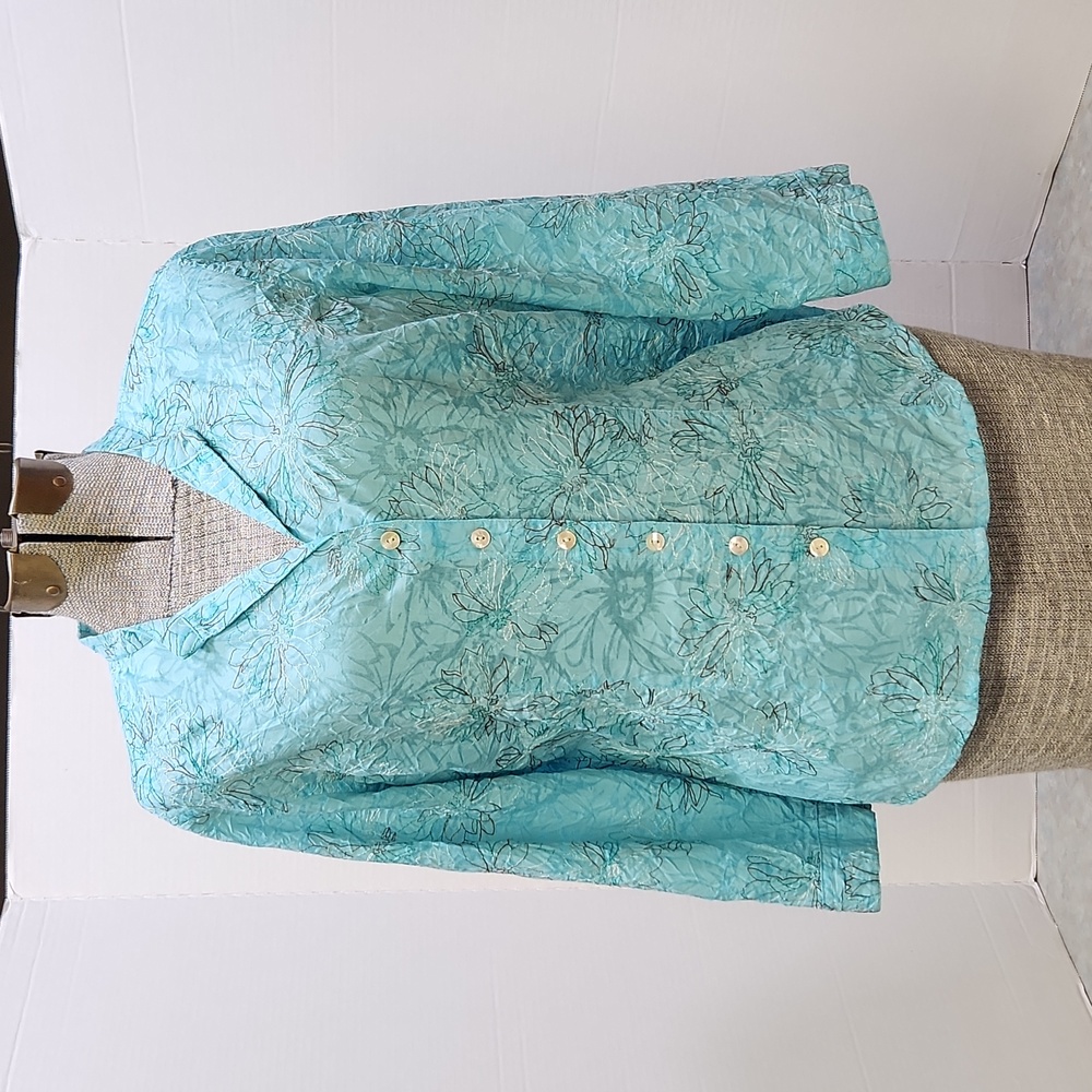Soft turquoise blouse PL so comfy!